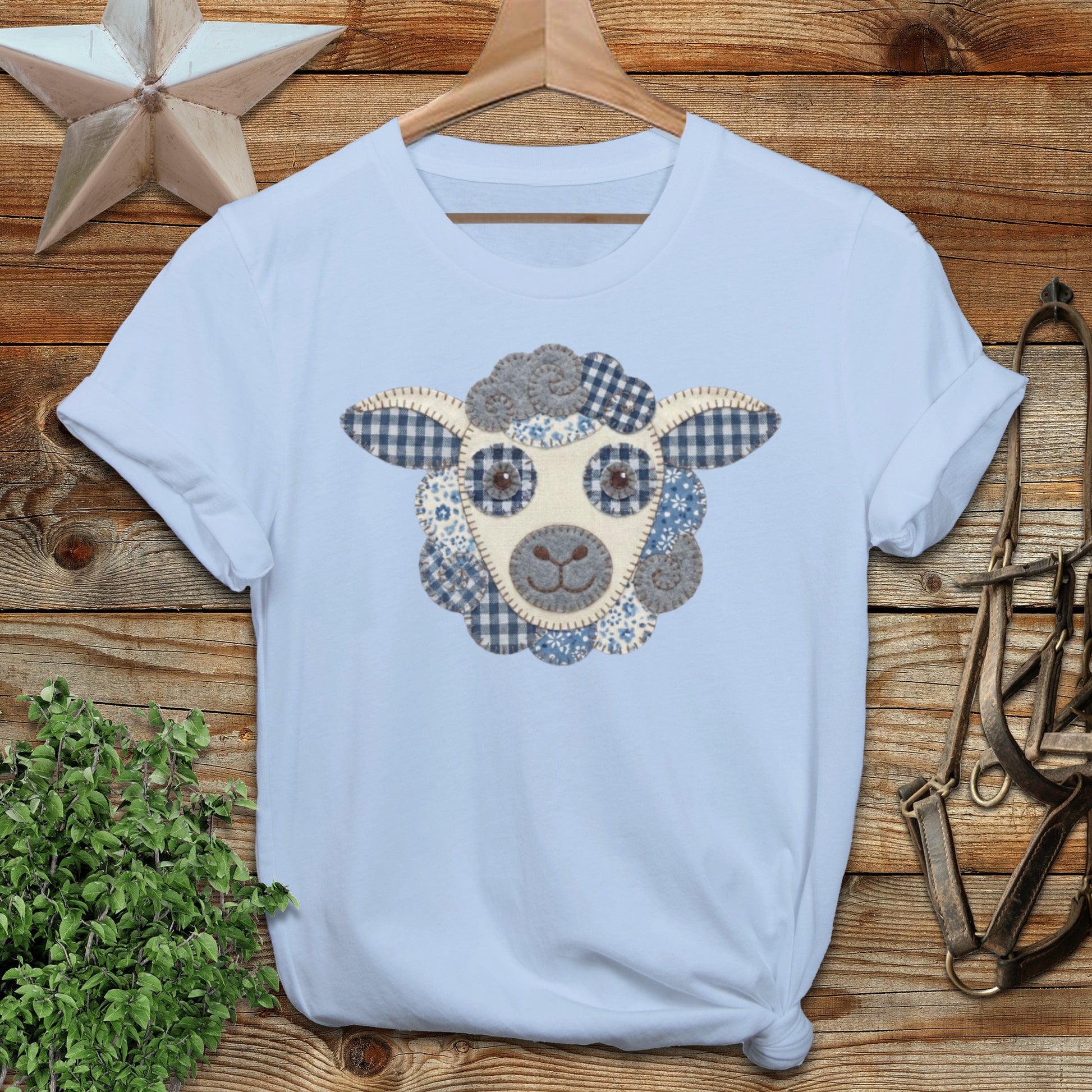 Faux Patchwork Sheep Softstyle Tee