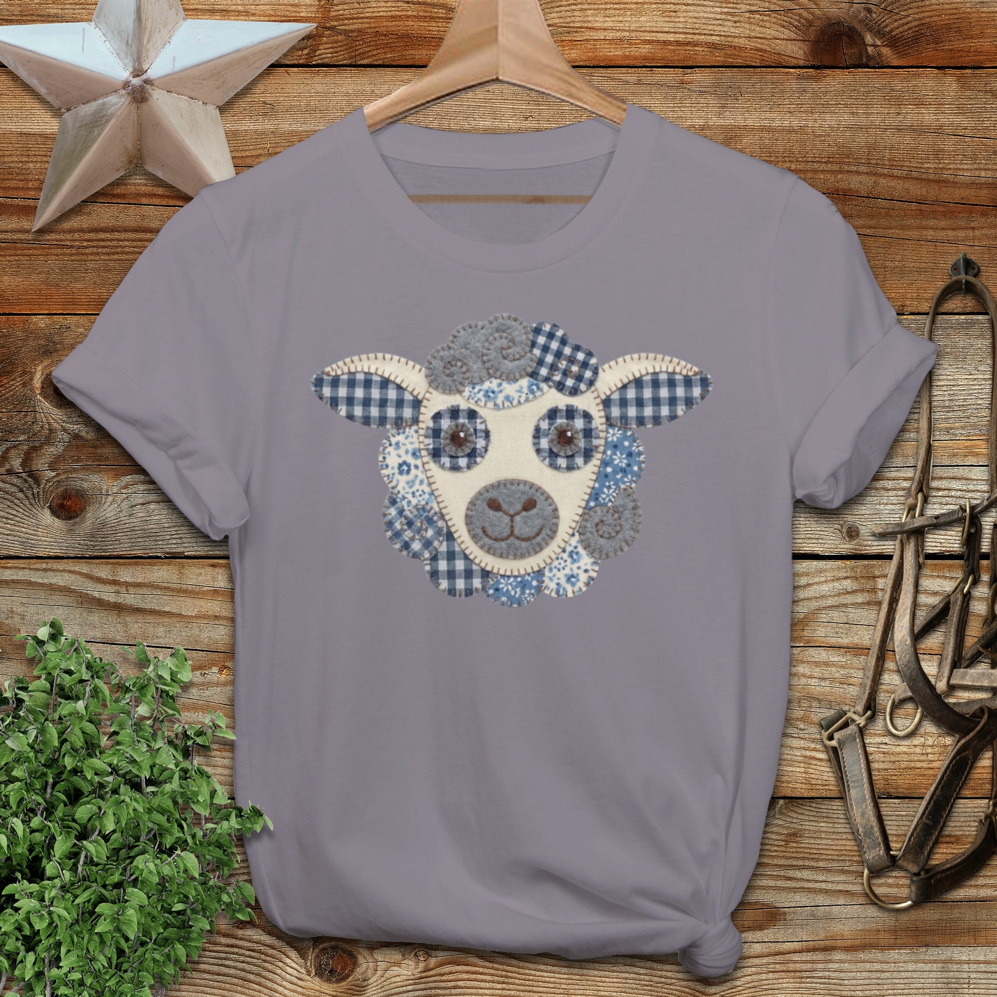 Faux Patchwork Sheep Softstyle Tee