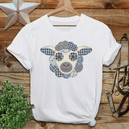 Faux Patchwork Sheep Softstyle Tee