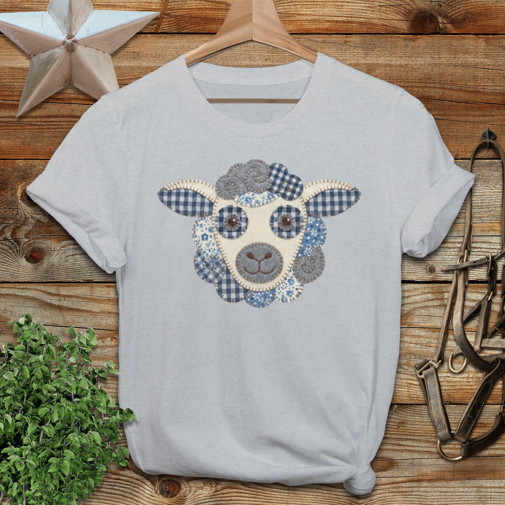 Faux Patchwork Sheep Softstyle Tee