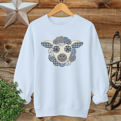 Faux Patchwork Sheep Sweatshirt