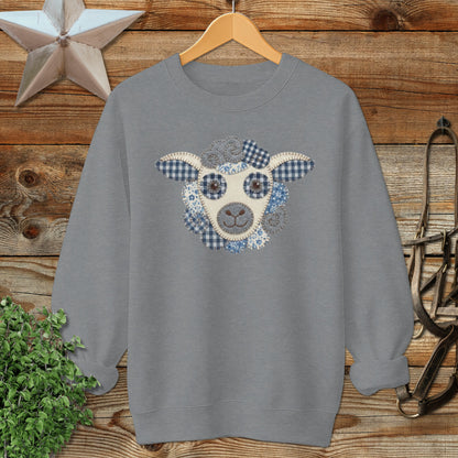 Faux Patchwork Sheep Sweatshirt