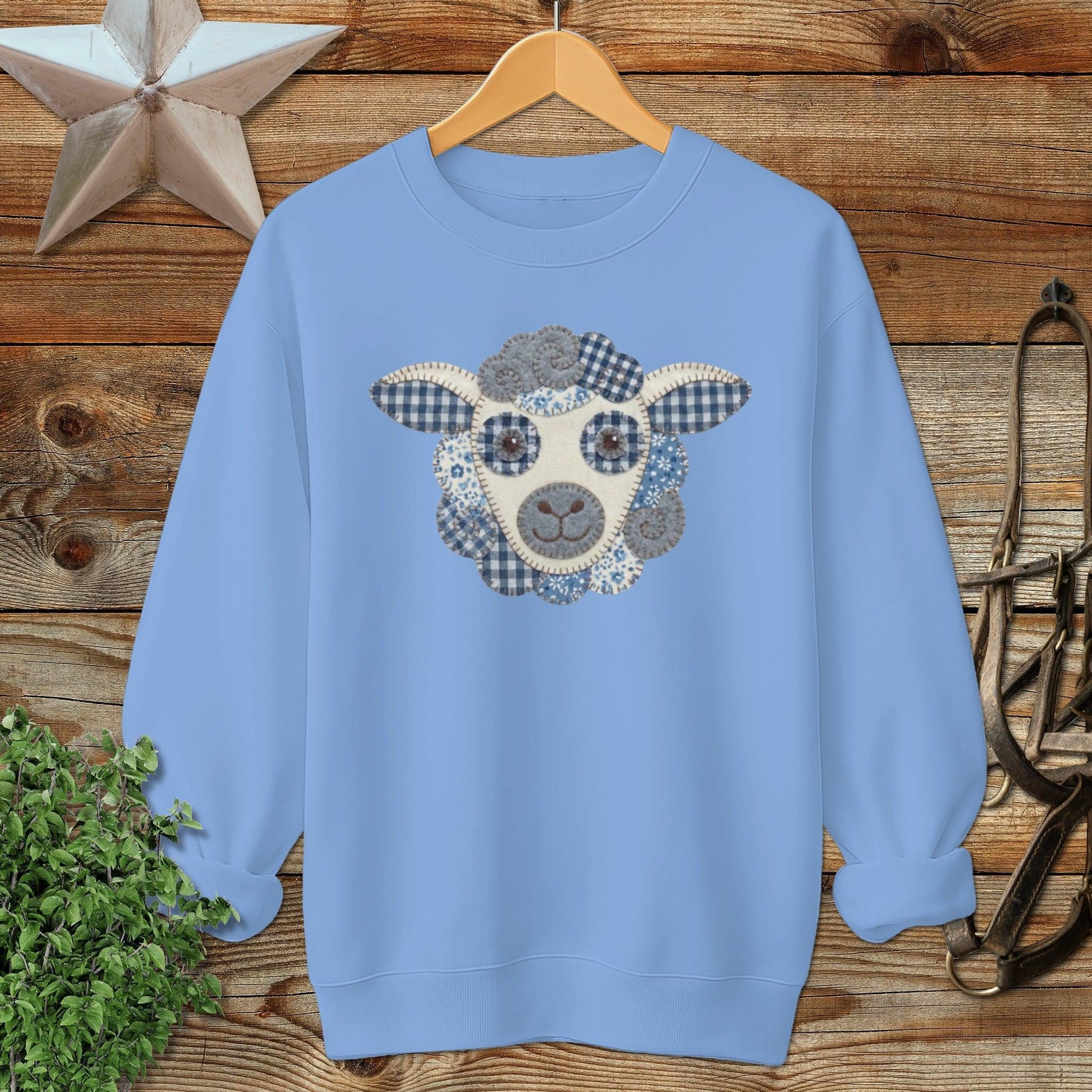 Faux Patchwork Sheep Sweatshirt