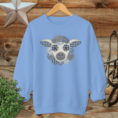 Faux Patchwork Sheep Sweatshirt