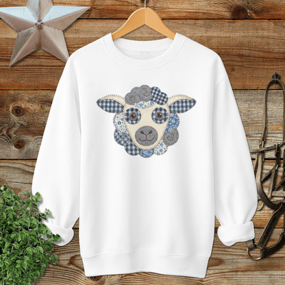 Faux Patchwork Sheep Sweatshirt