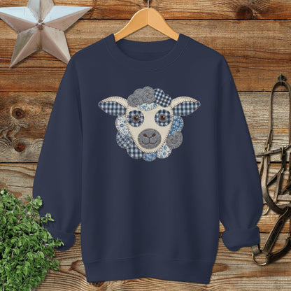Faux Patchwork Sheep Sweatshirt