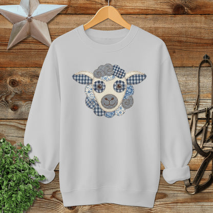 Faux Patchwork Sheep Sweatshirt