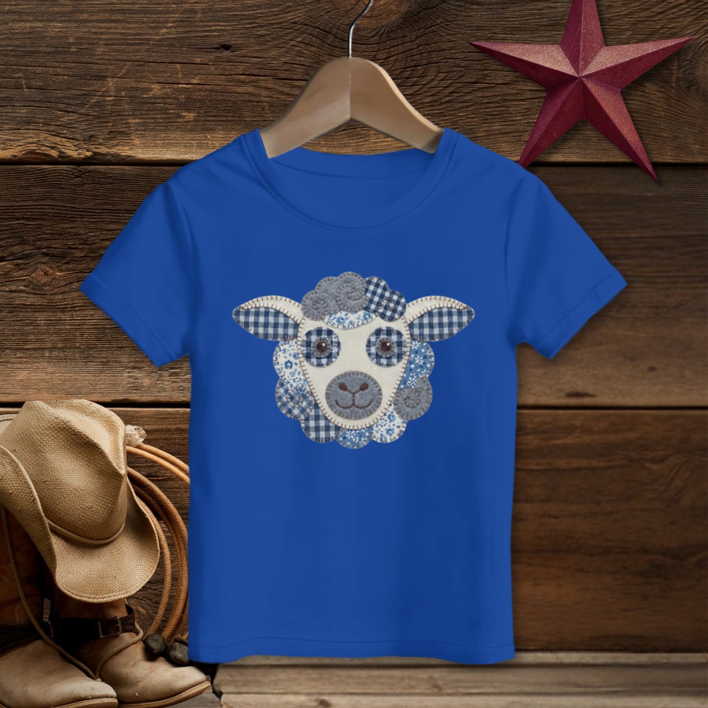 Faux Patchwork Sheep T-shirt (Toddler)