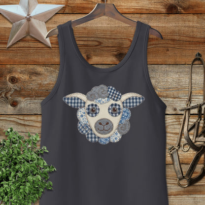 Faux Patchwork Sheep Tank Top