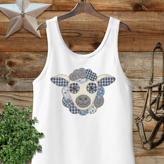 Faux Patchwork Sheep Tank Top