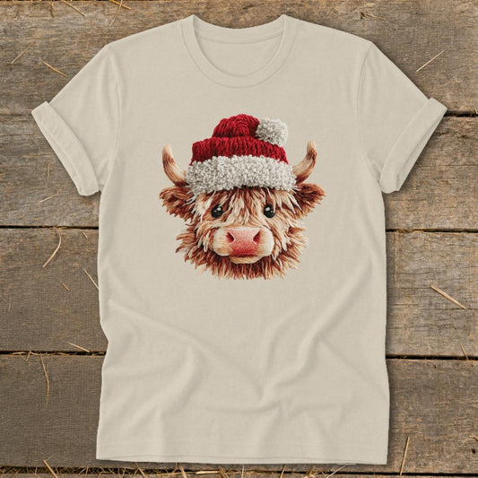 Faux Yarn Cow Softstyle Tee - Sand