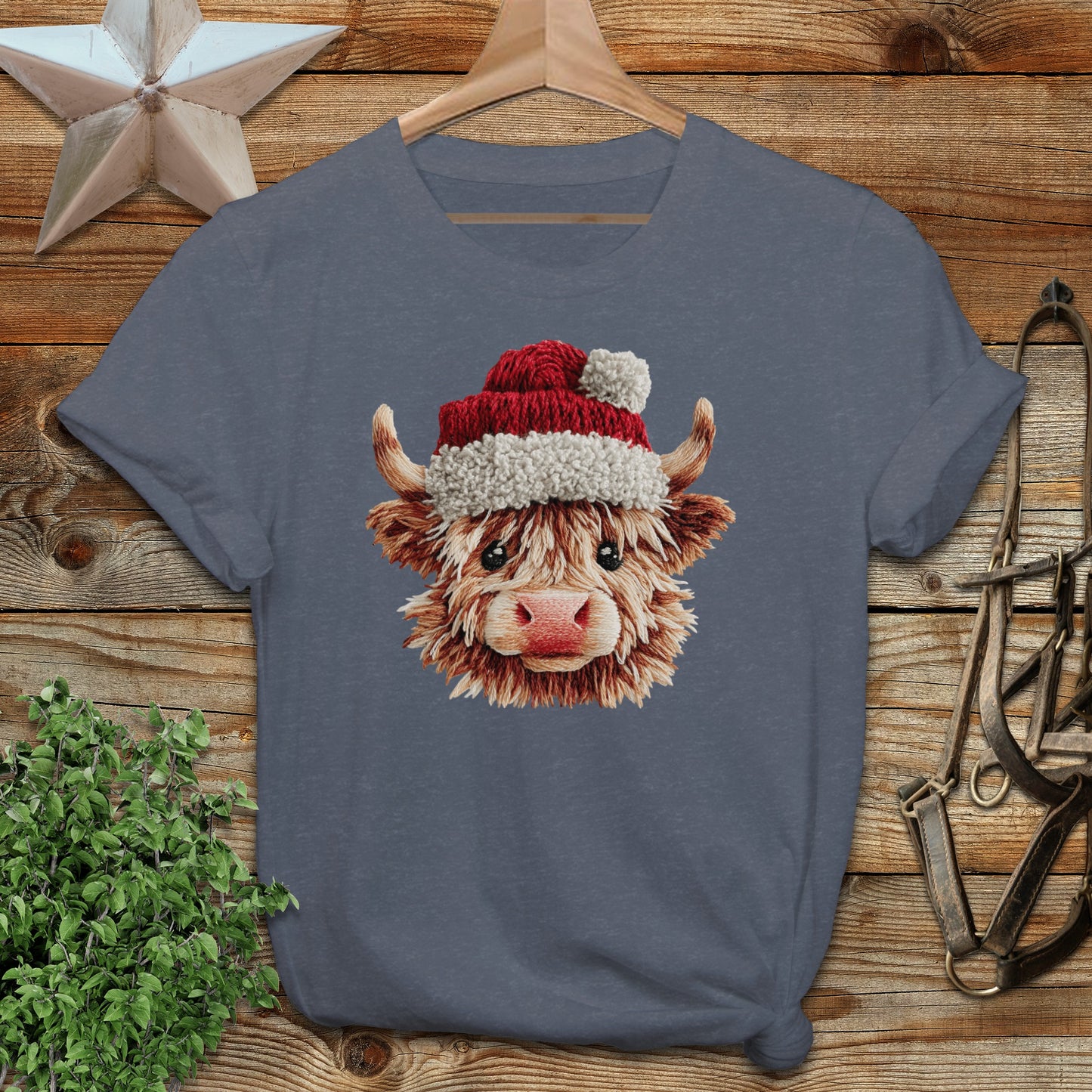 Faux Yarn Cow T-shirt