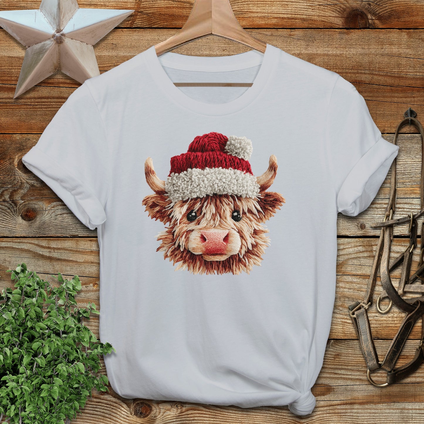 Faux Yarn Cow T-shirt