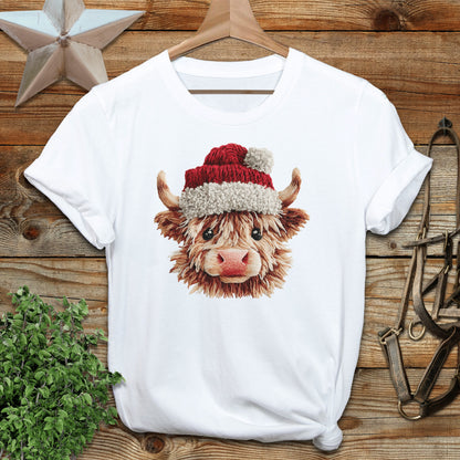Faux Yarn Cow T-shirt