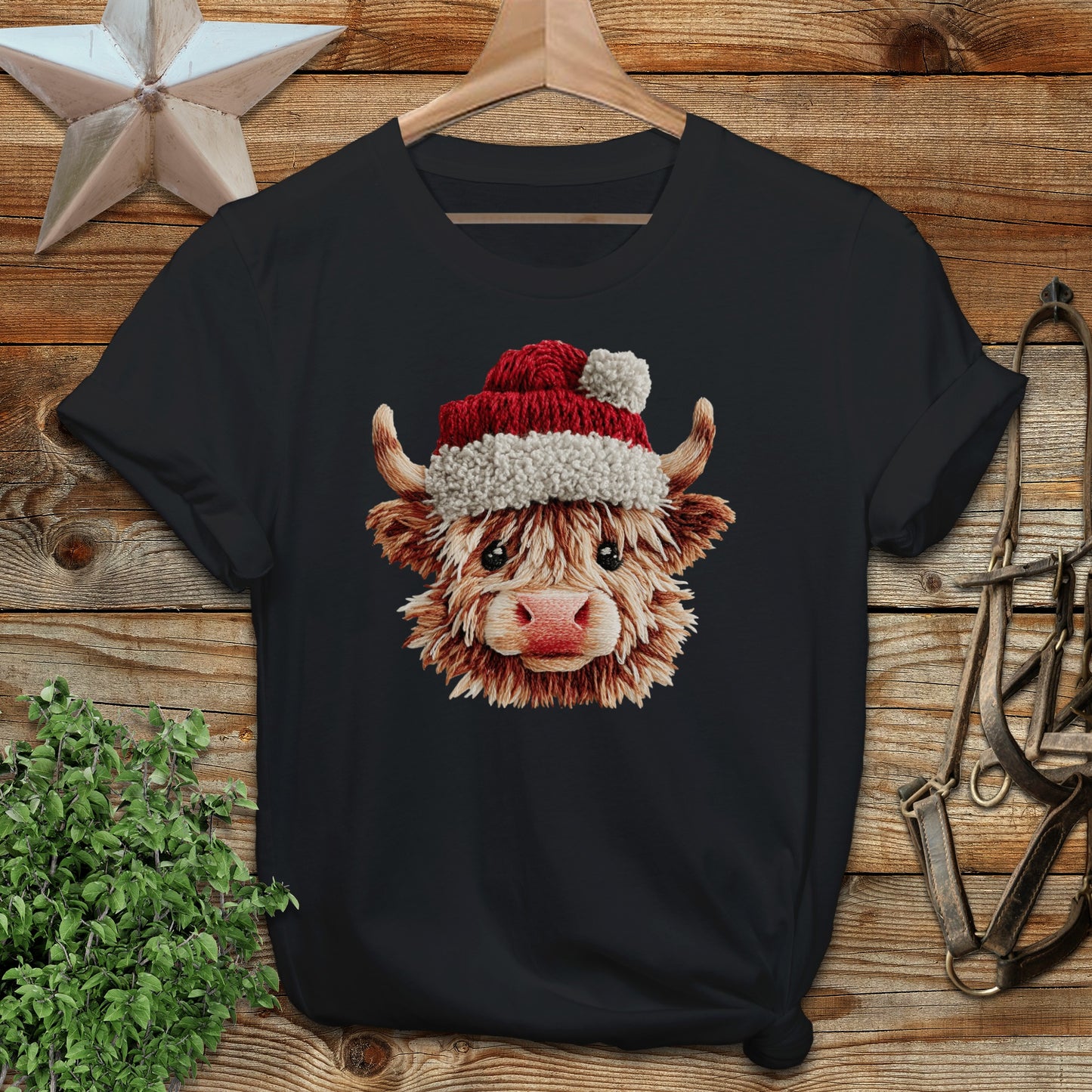 Faux Yarn Cow T-shirt