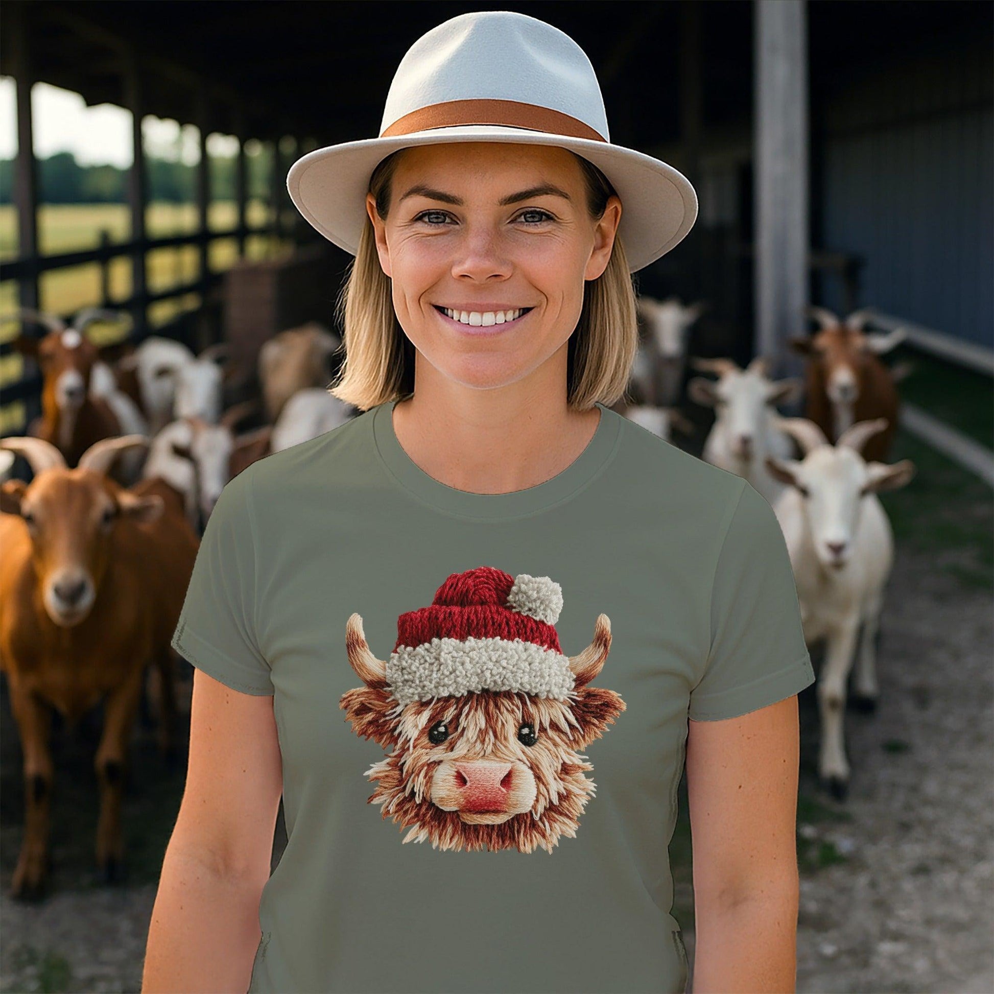 Faux Yarn Cow T-shirt