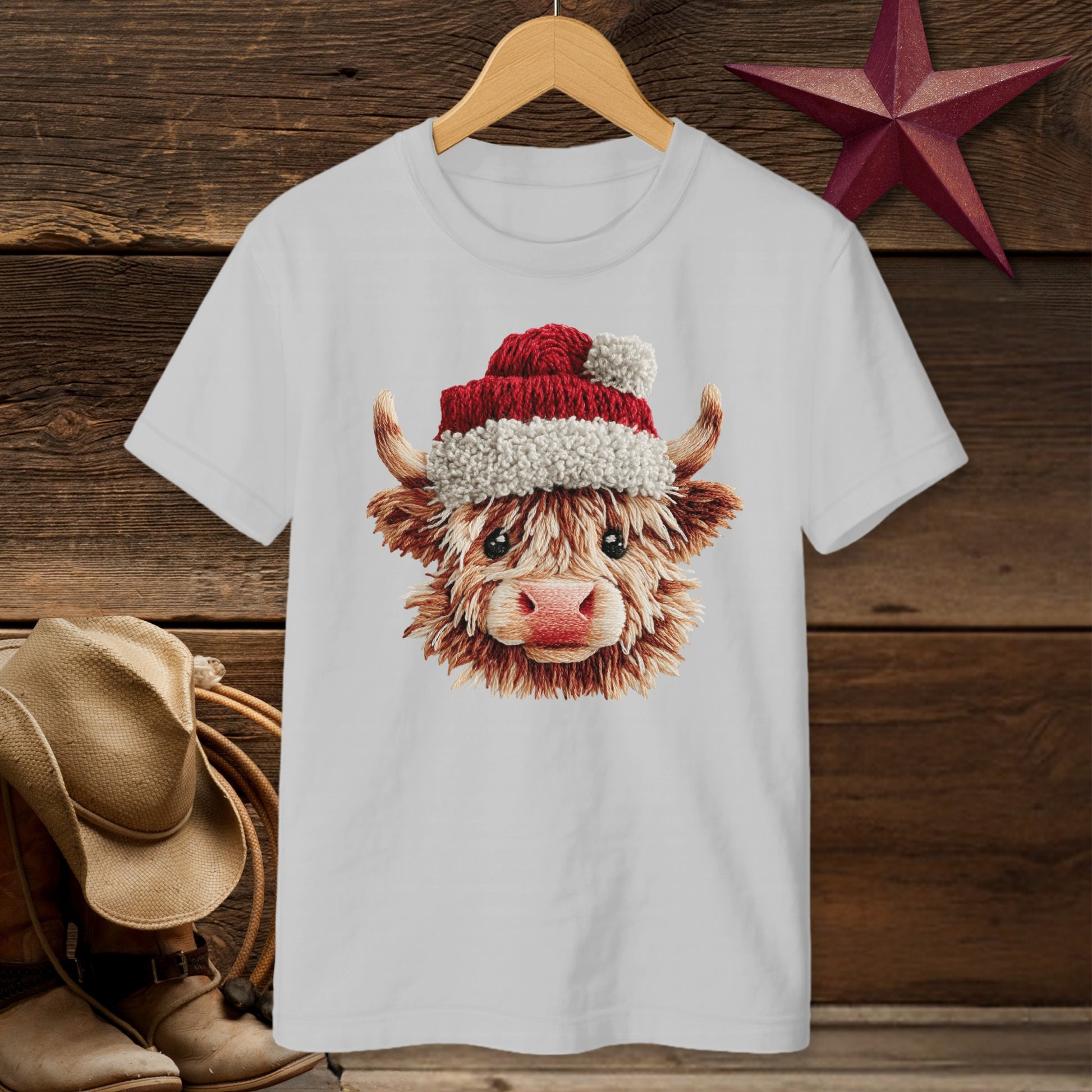 Faux Yarn Cow T-Shirt (Youth)