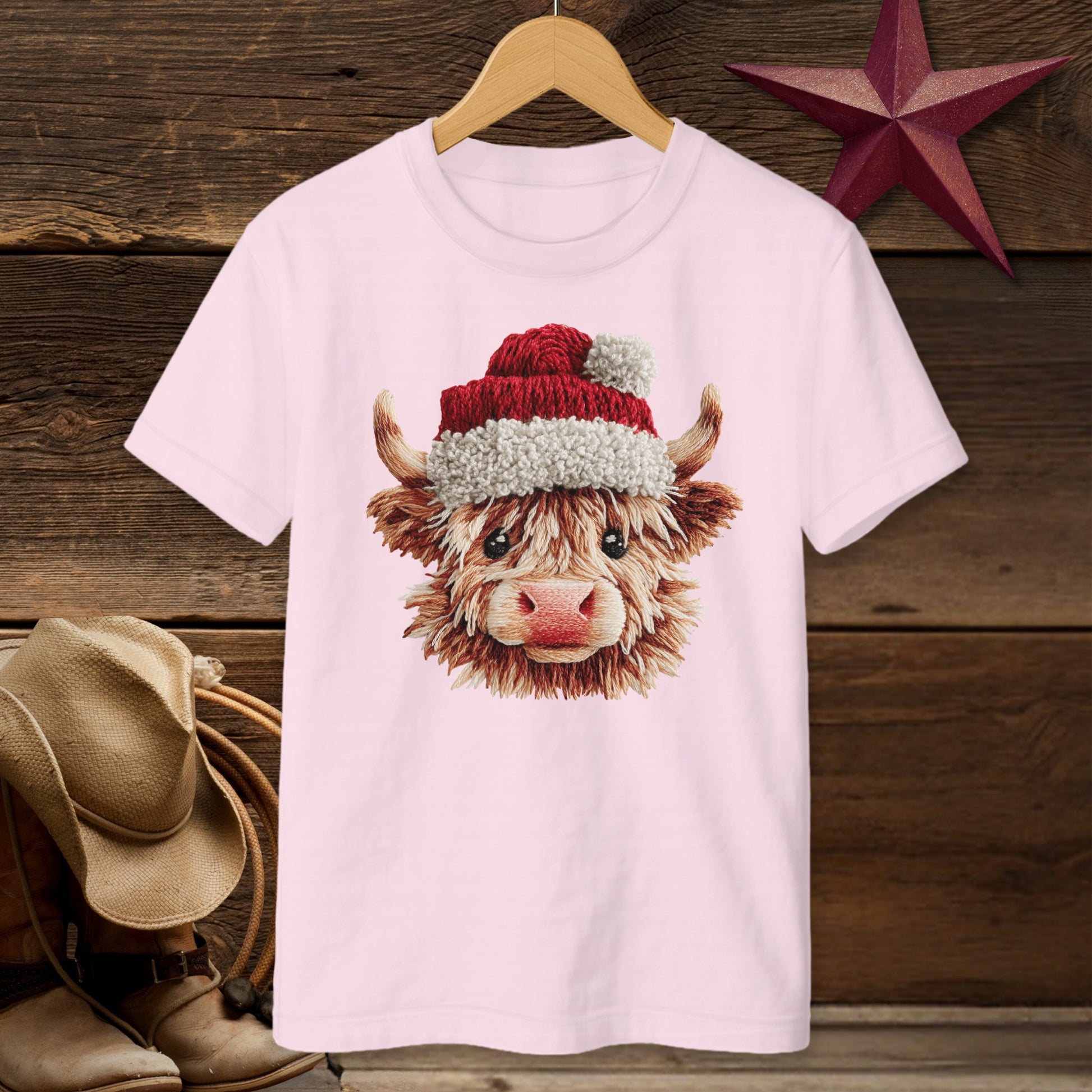 Faux Yarn Cow T-Shirt (Youth)
