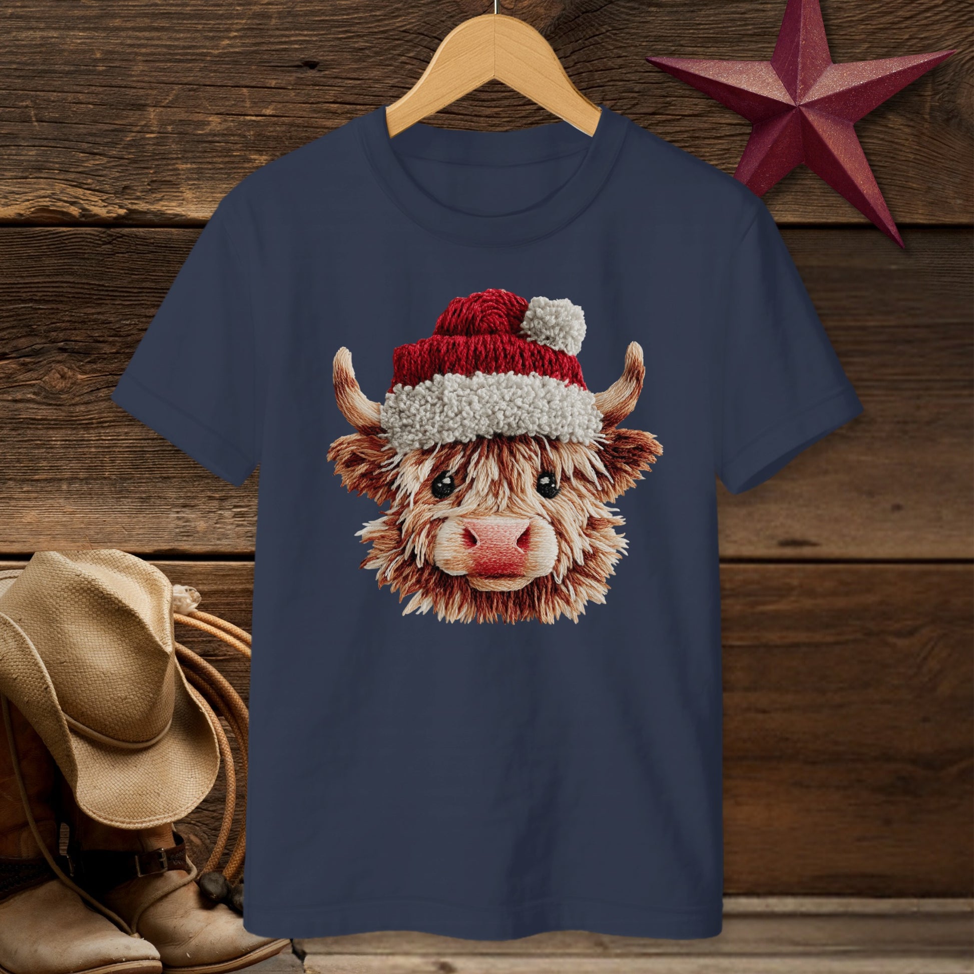 Faux Yarn Cow T-shirt (Youth)