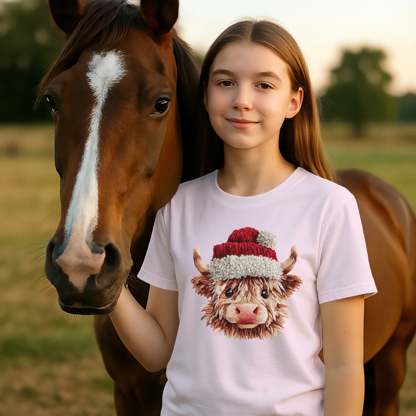 Faux Yarn Cow T-shirt (Youth)