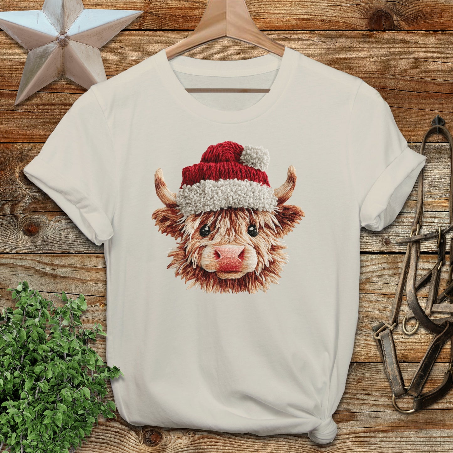 Faux Yarn Cow T-shirt