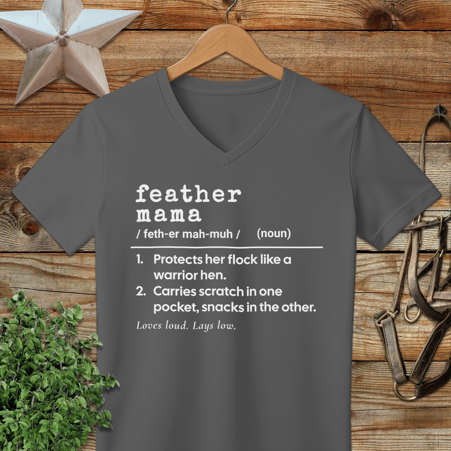 Feather Mama Definition V-neck