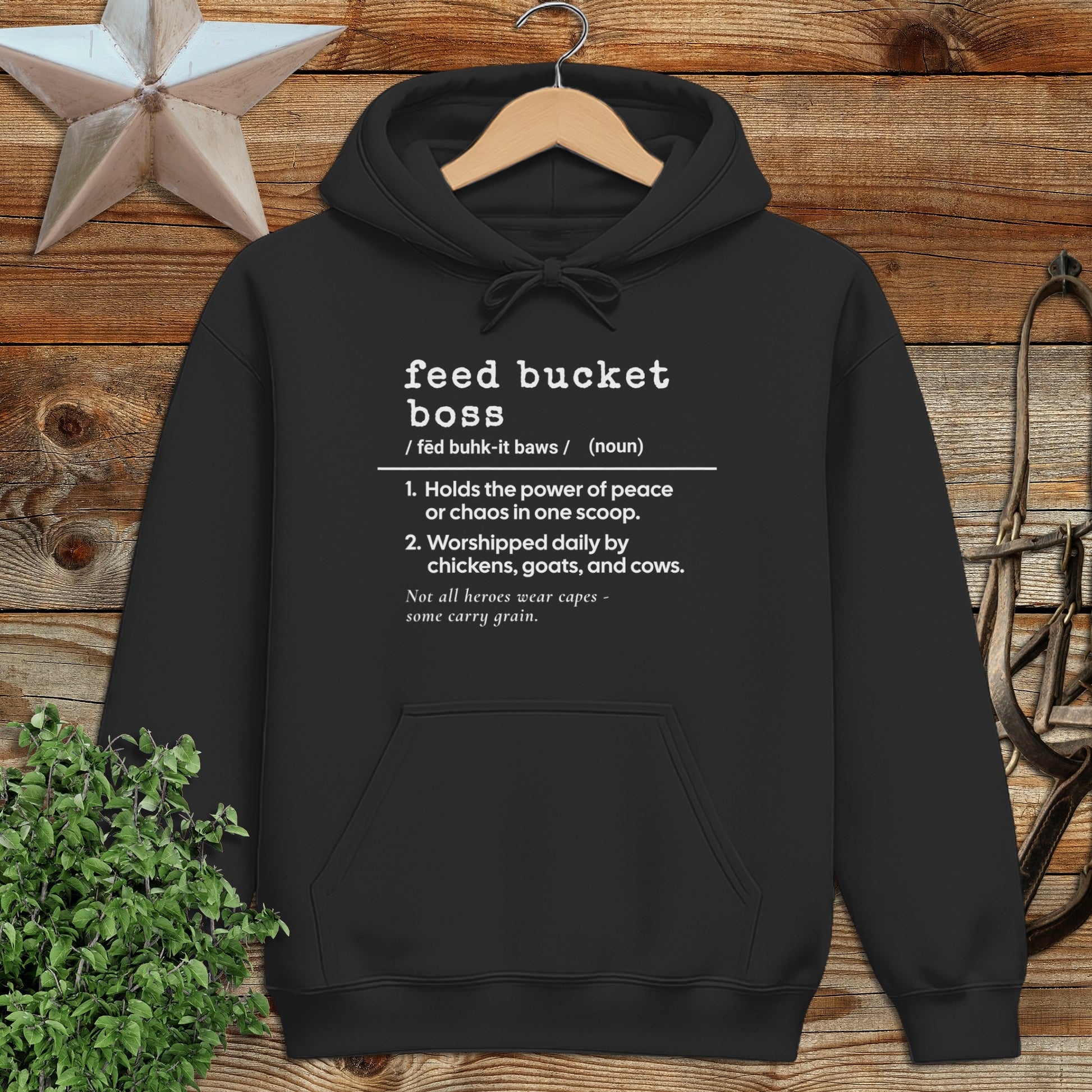 Feed Bucket Boss Definition Hoodie