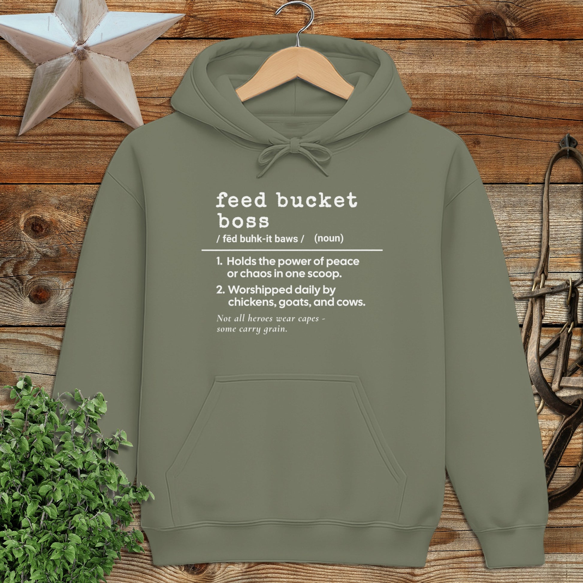 Feed Bucket Boss Definition Hoodie