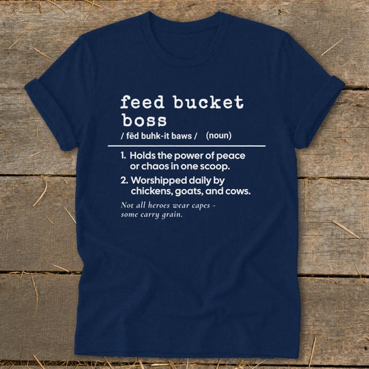 Feed Bucket Boss Definition Softstyle Tee - Navy