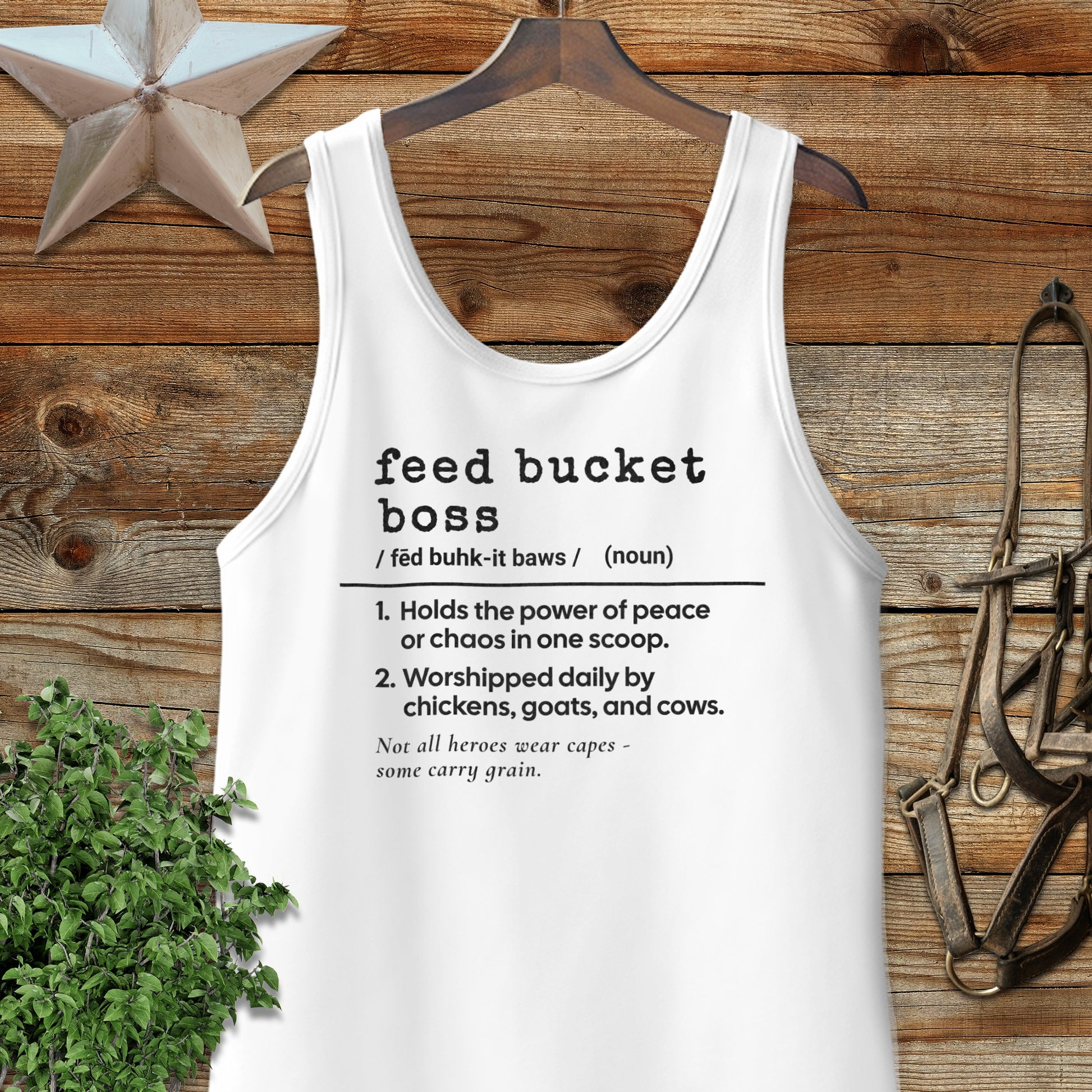 Feed Bucket Boss Definition Tank Top