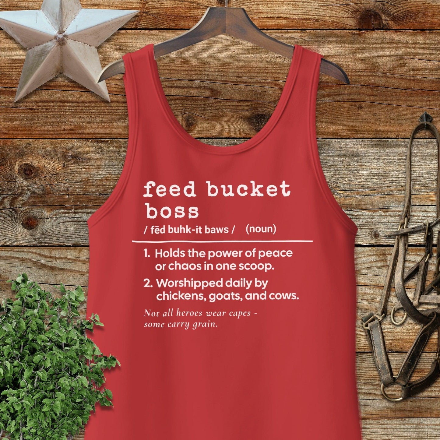 Feed Bucket Boss Definition Tank Top