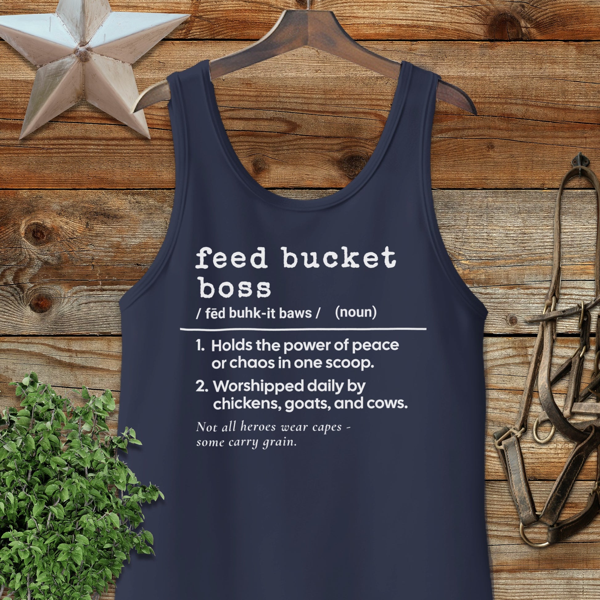 Feed Bucket Boss Definition Tank Top