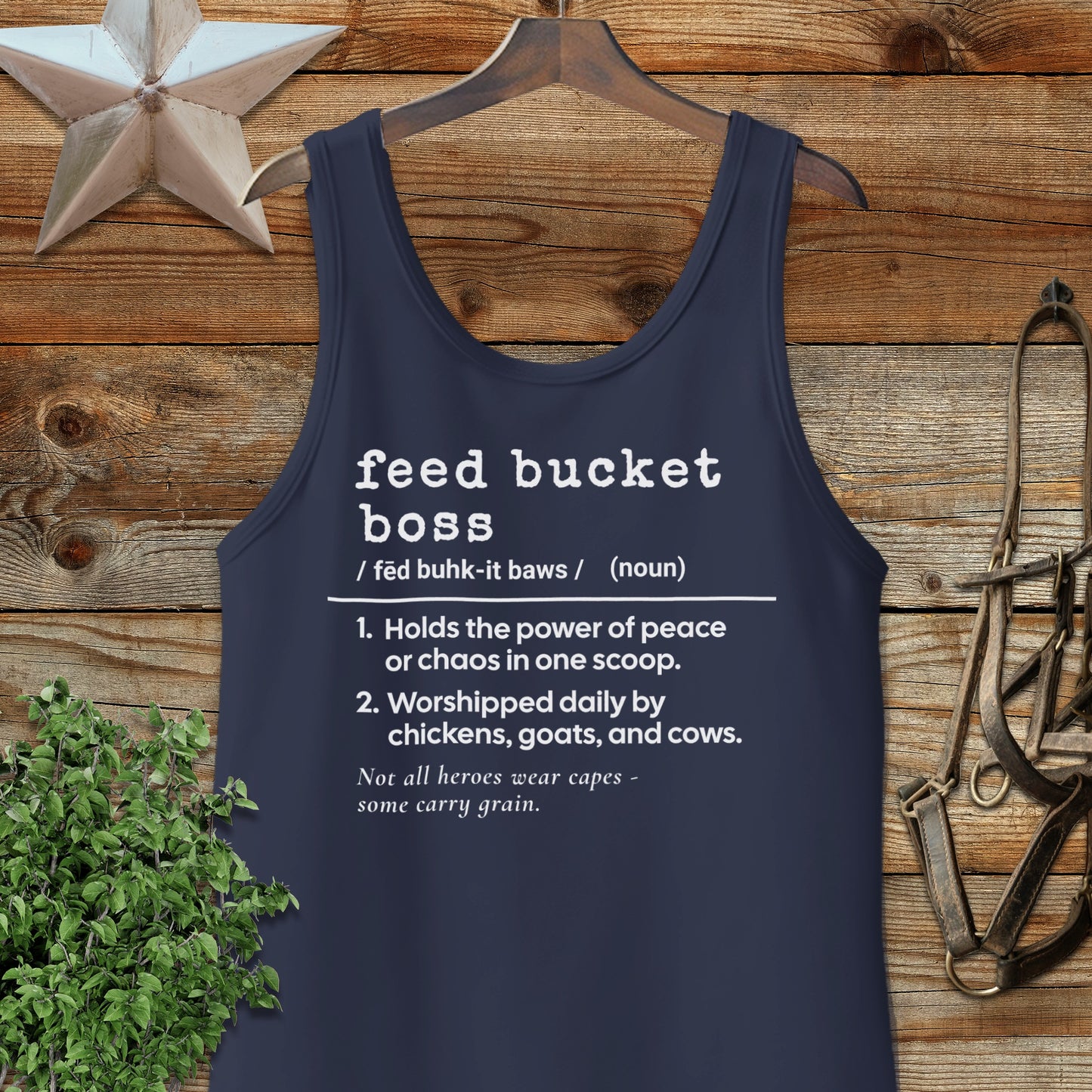 Feed Bucket Boss Definition Tank Top