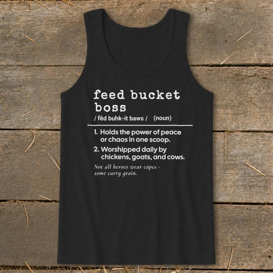 Feed Bucket Boss Definition Tank Top - Black