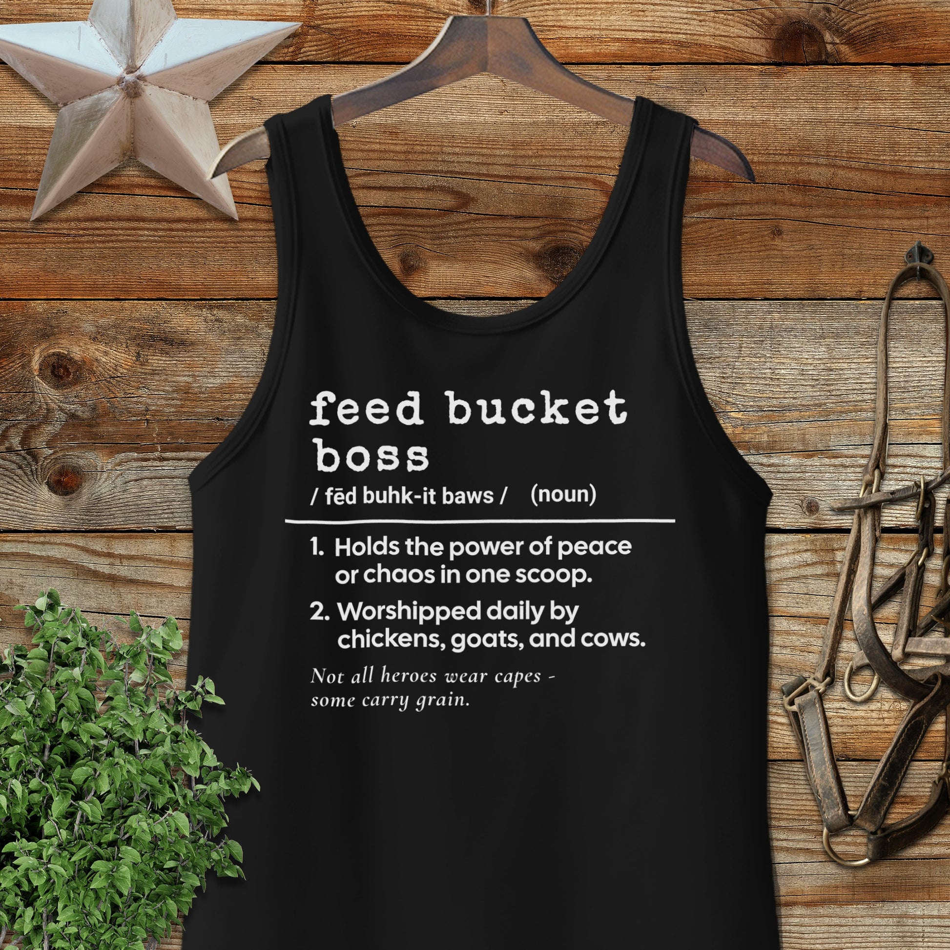 Feed Bucket Boss Definition Tank Top