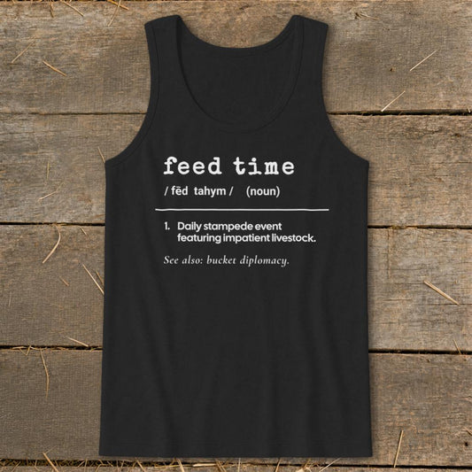 Feed Time Definition Tank Top - Black