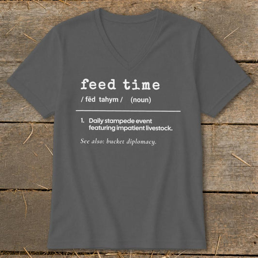 Feed Time Definition V-neck - Asphalt