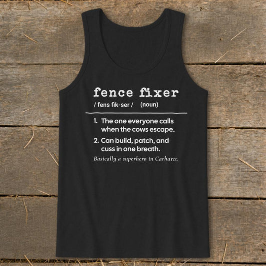 Fence Fixer Definition Tank Top - Black