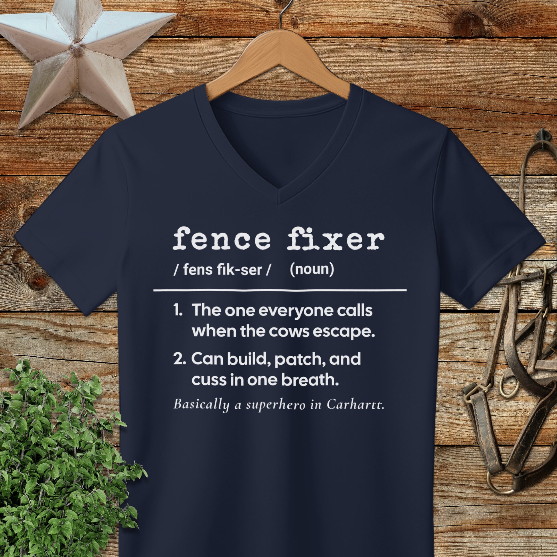 Fence Fixer Definition V-neck