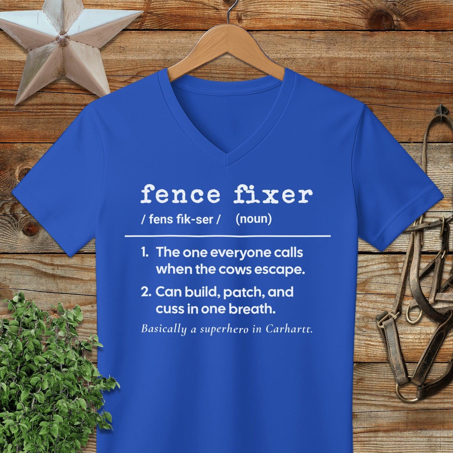 Fence Fixer Definition V-neck