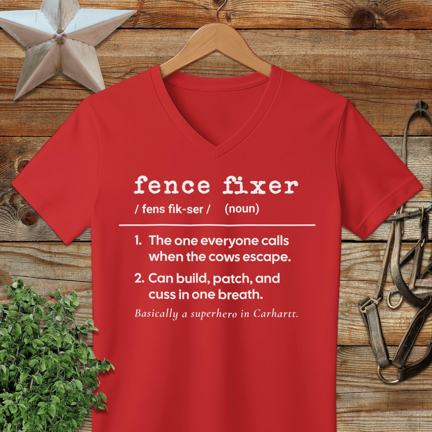 Fence Fixer Definition V-neck