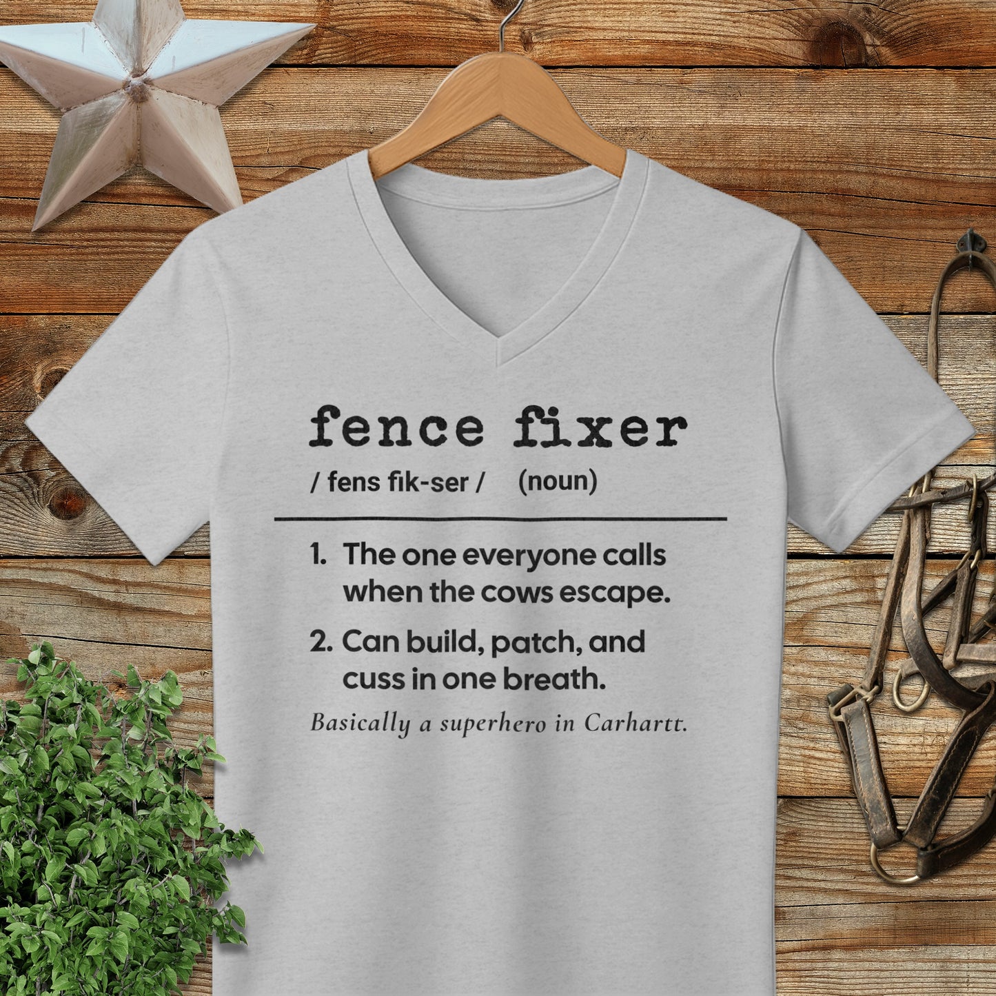 Fence Fixer Definition V-neck