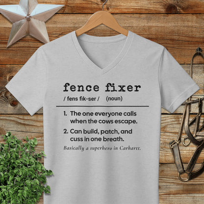 Fence Fixer Definition V-neck