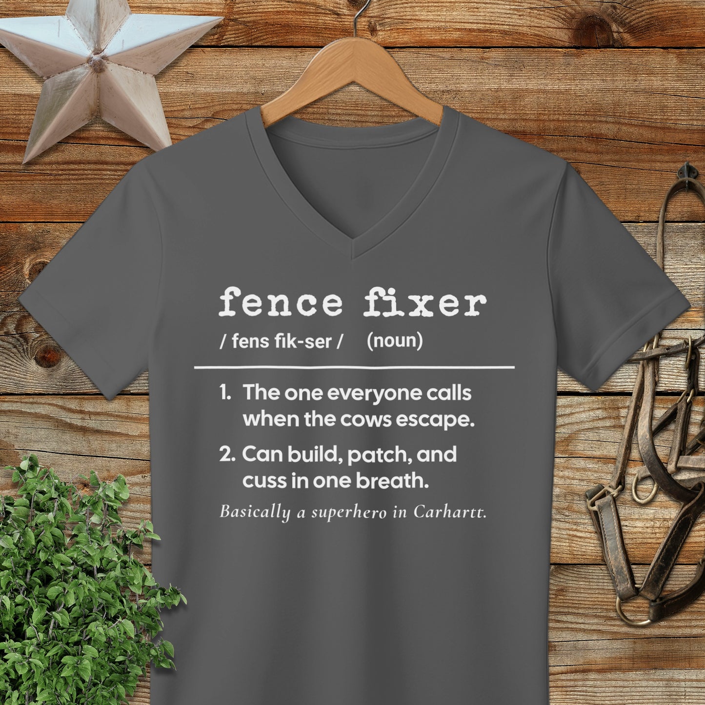Fence Fixer Definition V-neck