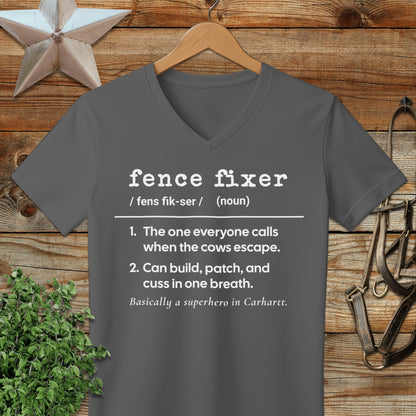 Fence Fixer Definition V-neck