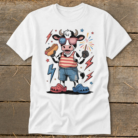 Festive 4th Cow Classic Tee
