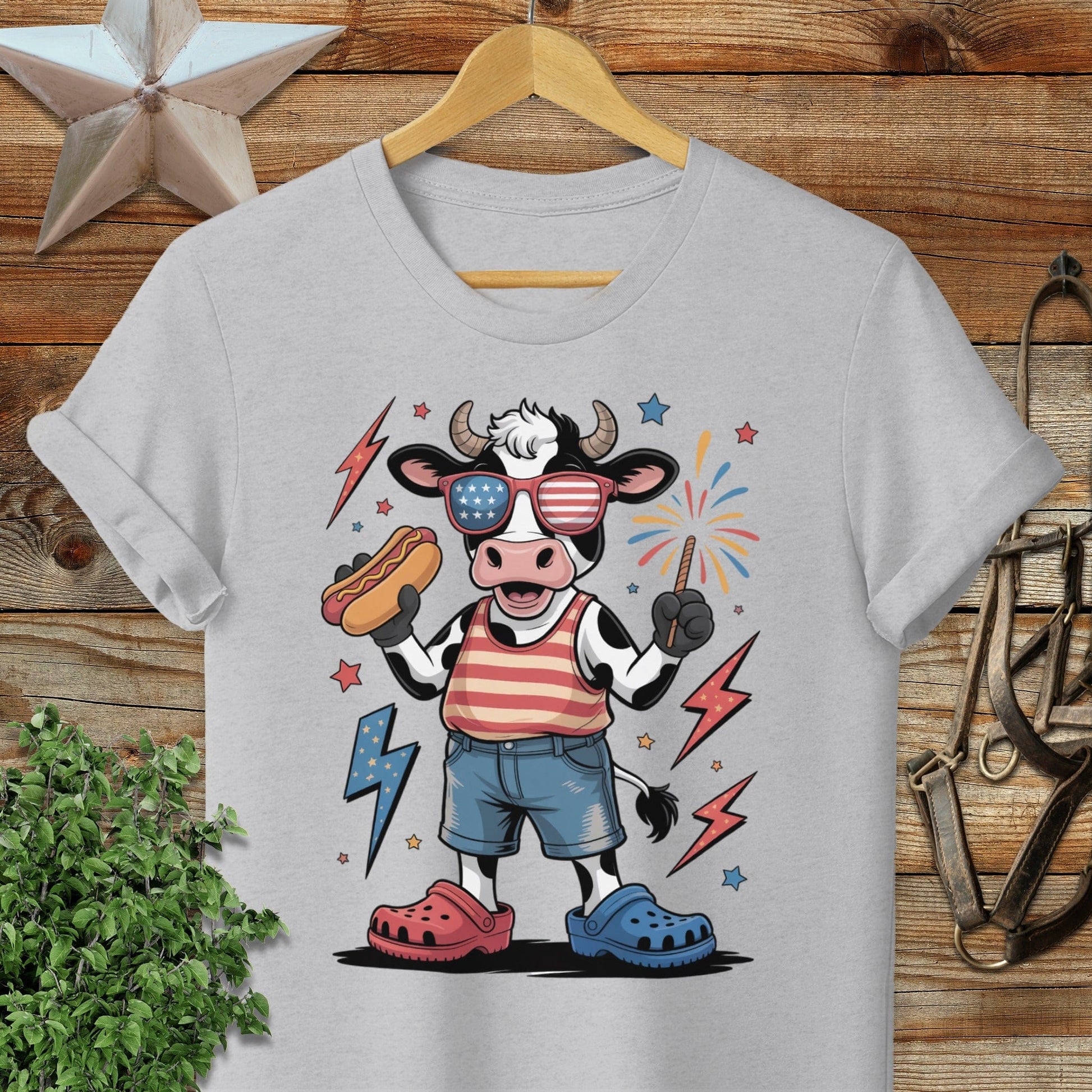 Festive 4th Cow Softstyle Tee