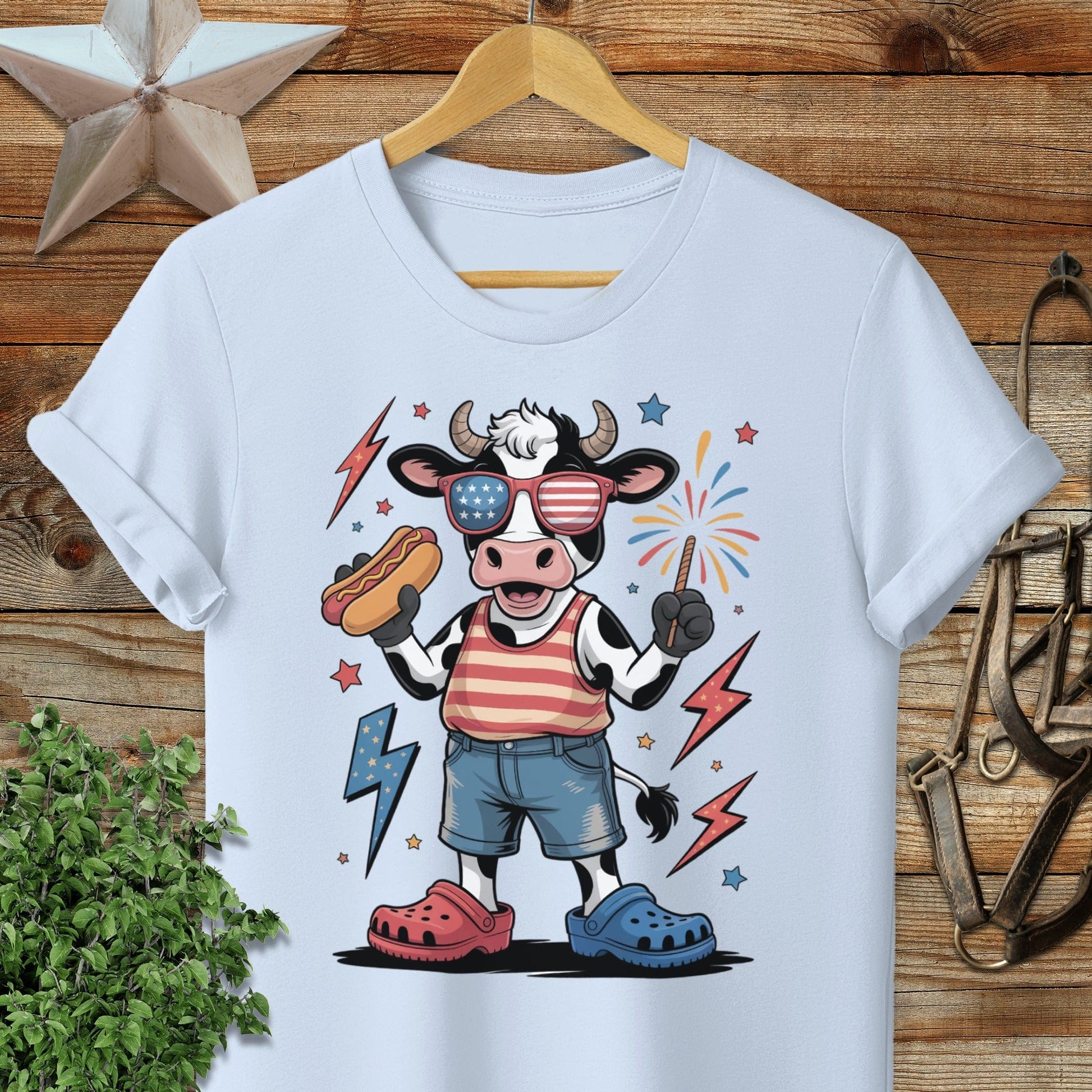 Festive 4th Cow Softstyle Tee