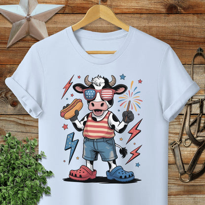 Festive 4th Cow Softstyle Tee