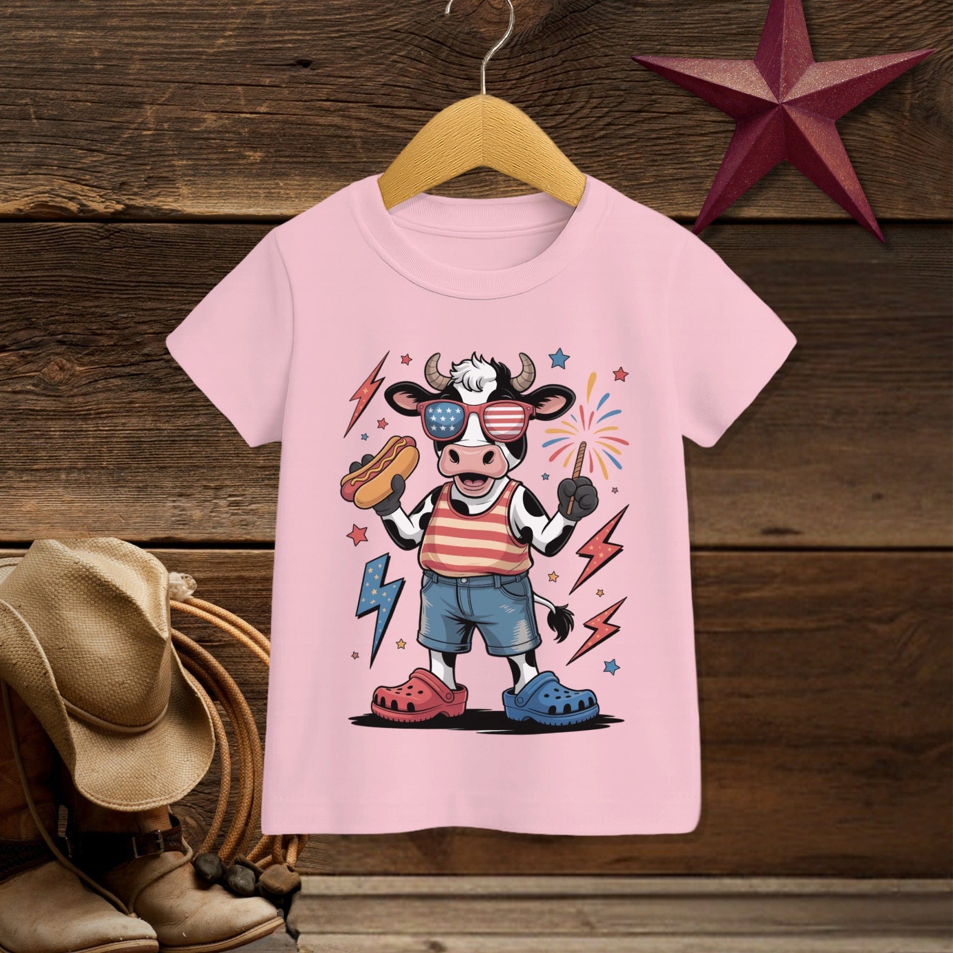 Festive 4th Cow T-Shirt (Toddler)